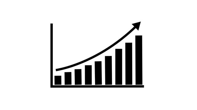 Business growth concept in graph chart showing marketing sales profit increasing to future target .