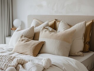 Obraz premium Minimalist Cozy and Stylish Bed