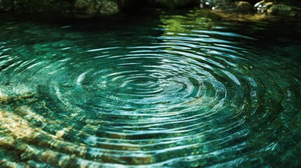 Rippling water surface in natural lake outdoors during daytime