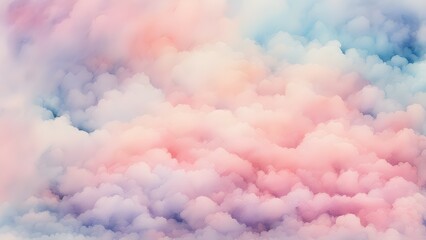 Fototapeta premium A soft, pastel-colored cloud background creating a serene and calming atmosphere.