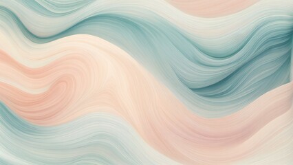 Fototapeta premium Soft, flowing abstract design with pastel colors creating a serene and calming visual effect.
