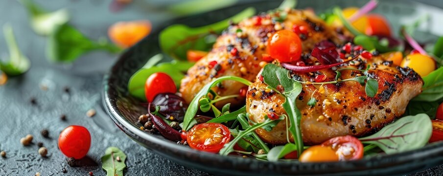 Food photography with vibrant dishes, artistic and appetizing, Culinary, Bright hues, Photograph, Culinary art