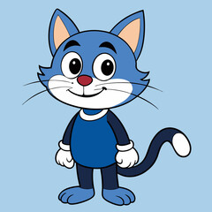 cat cartoon images drawing.Funny cartoon cats characters different breeds illustration. Kitty young pet.