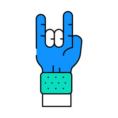 rock festival event line icon vector. rock festival event sign. isolated symbol illustration