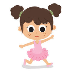 illustration girl dancing ballet