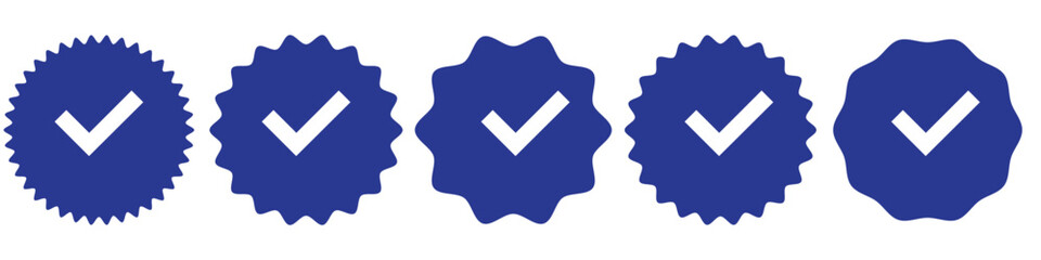 verified icon vector isolated on white background. verification check mark. approved icon