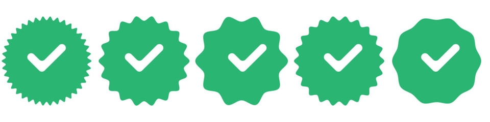 verified icon vector isolated on white background. verification check mark. approved icon