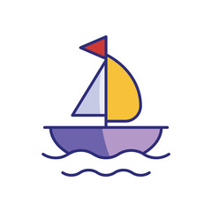 Sailboat vector icon