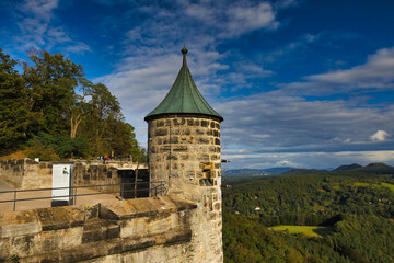 Sächsische Schweiz, Blick von der Festung Königsstein, Landkreis Sächsische...