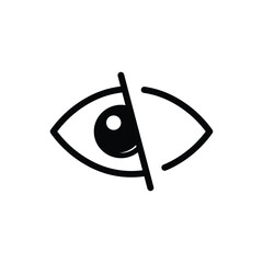 Unsee icon logo design template isolated illustration