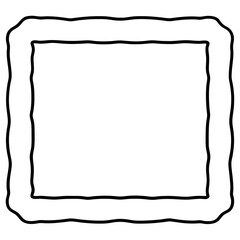 Obraz premium rectangle stone frame outline coloring book page line art drawing