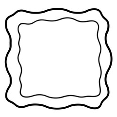 rectangle stone frame outline coloring book page line art drawing