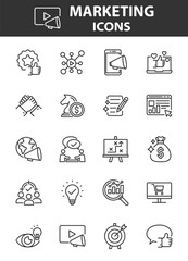 set of growth icons, financial, market