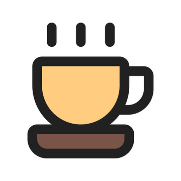 recommend clip art: coffee outline color icon