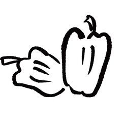 シンプルなピーマンのイラスト