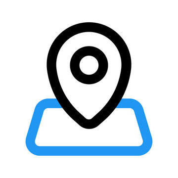 recommend clip art: location outline color icon