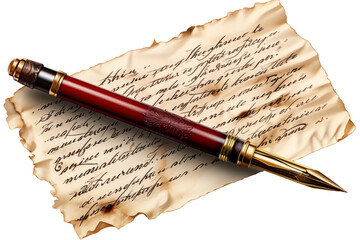 Handwritten letter with ink pen	