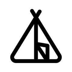 camping line icon