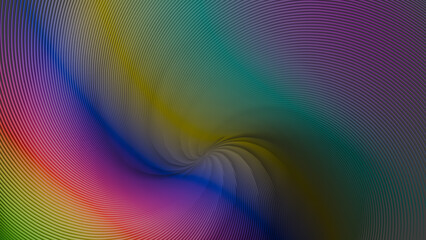 Beautiful rainbow swirl line (3D Rendering)