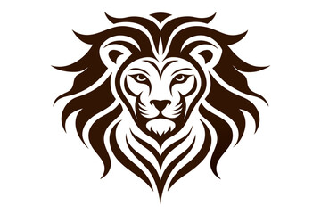 Obraz premium Eye Catching Tribal Lion Face Vector Illustration Perfect for Art Projects 