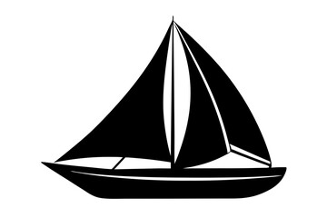 Minimalist Sailboat Vector Art Showcasing Simple Lines and Elegant Design Elements
