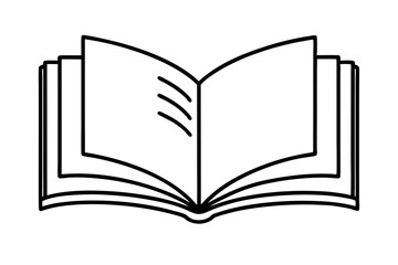 Vector Illustration of a Clean Open Book Icon Perfect for Branding





