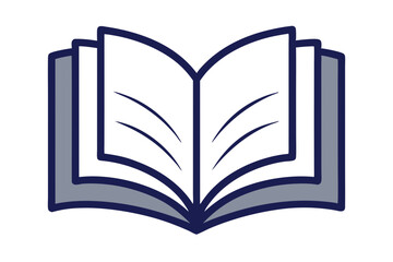 Vector Illustration of a Simple Open Book Icon for Clean Designs
