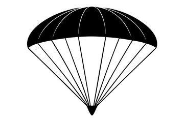 Minimalist Parachute Vector Illustration with Elegant Curved Lines for Modern Design
