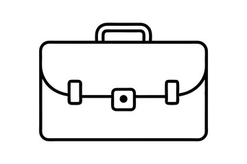 Simple and Clean Minimalist Line Art Briefcase Icon in a Beautiful Vector Illustration Design





