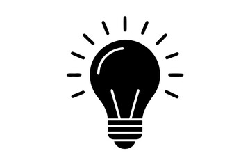 Innovative Vector Illustration Featuring a Clean Linear Lightbulb Icon

