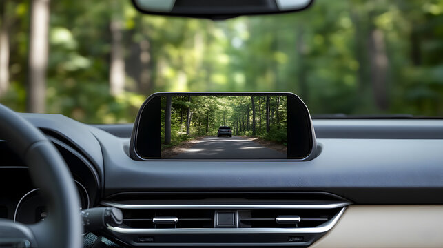 system offers clear view of the area behind the vehicle enhancing safety and maneuverability when reversing or parking the automobile