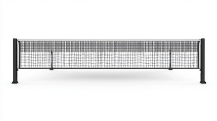 Minimalistic table tennis net displayed on a white background ideal for sports and fitness imagery conveying simplicity and functionality in design. Generative AI