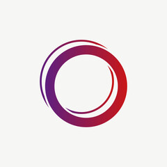 Minimalist Modern Circle Logo Vector Illustration