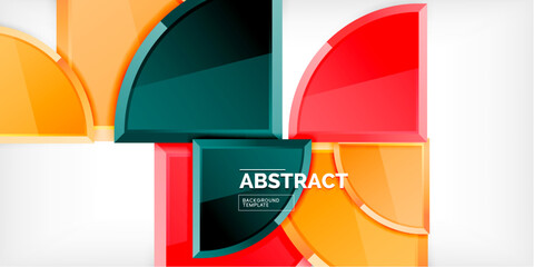 Fototapeta premium Triangle circles background. Vector Illustration For Wallpaper, Banner, Background, Card, Book Illustration, landing page