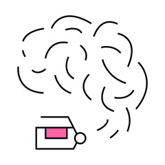 smoke bomb protest meeting line icon vector. smoke bomb protest meeting sign. isolated symbol illustration