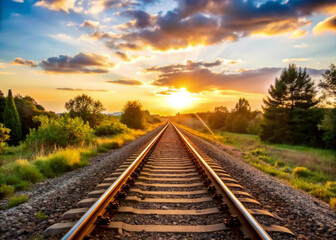 Obraz premium railway in the morning