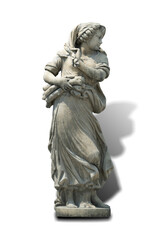 Obraz premium Ancient Greek woman statue isolated on white background. This has clipping path.