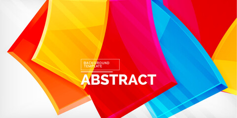 Obraz premium Vector abstract color geometric shapes. Illustration For Wallpaper, Banner, Background, Card, Book Illustration, landing page
