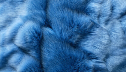 Obraz premium Blue fur texture top view. Blue sheepskin background
