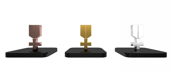 Colorful Military reward medal icon isolated on white background. Army sign. Minimalism concept. 3D render illustration