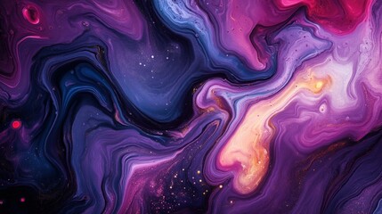 Obraz premium Liquid marbling paint texture background fluid painting abstract texture intensive color mix wallpaper 