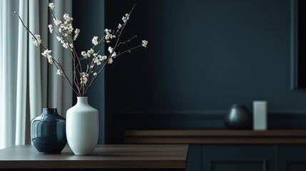Stylish Interior Design Background. Industrial Living Room. Generative AI
