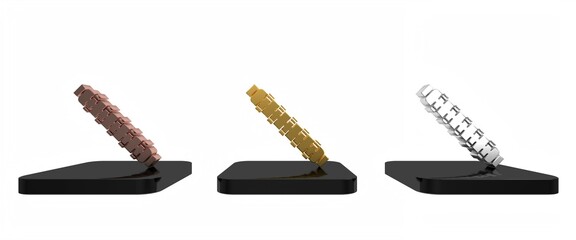 Colorful Hunting cartridge belt with cartridges icon isolated on white background. Bandolier sign. Hunter equipment, armament. Minimalism concept. 3D render illustration