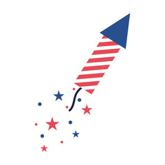 Cracker. Celebrations at the presidential elections. Vote USA. Vector illustration.