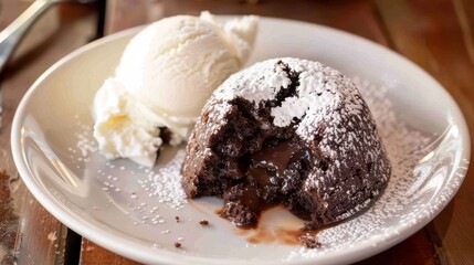 Decadent Chocolate Lava Cake with Oozing Center