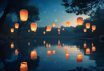 floating lanterns