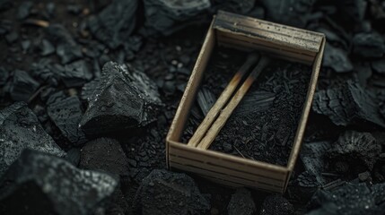 Matchbox on a Bed of Charcoal