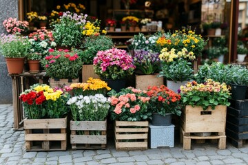 Fototapeta premium entrance flower shop