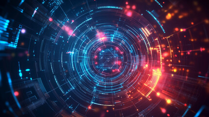 Ultra futurist tech abstract background. Generative AI
