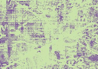 Background with glitch distorted grunge textures . grunge background texture with halftone dots, glitched shapes, textures and lines .Screen print vector background with grunge textured surface.